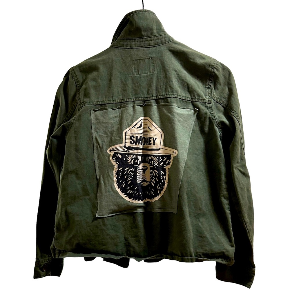 🎉Host Pick!🎉 SMOKEY olive green jacket custom original XS